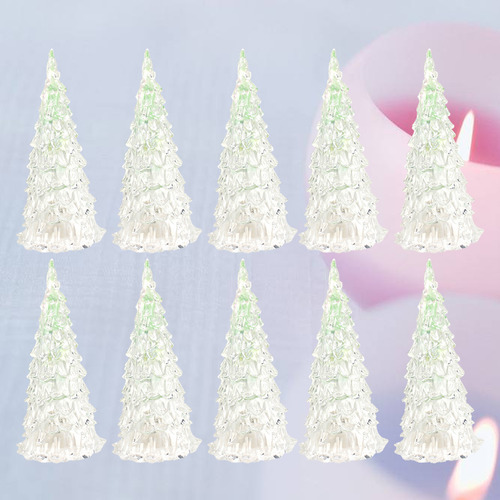 10pcs Colorful Led Color Changing Crystal Christmas Tree Sho