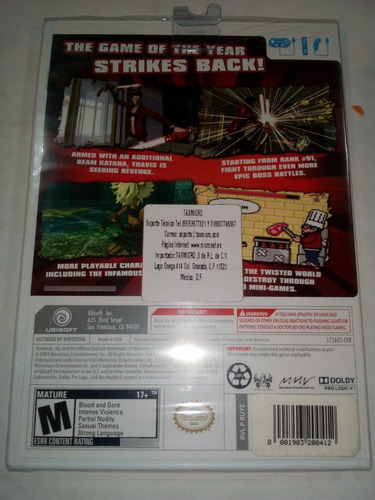 No More Heroes 2 Desperate Struggle De Wii Caja Instructivo (Usado)