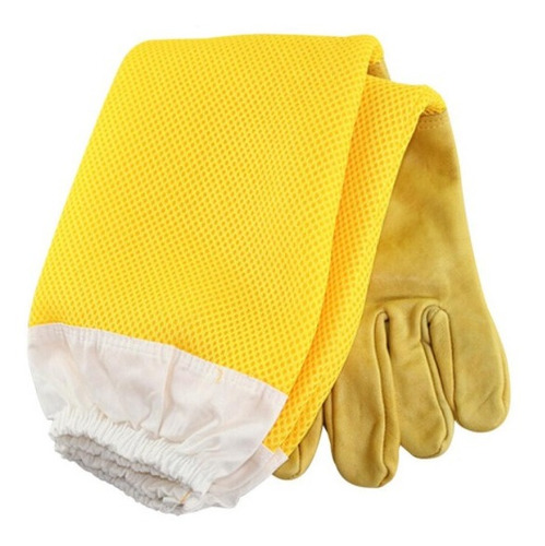 Imagen 9 de 10 de Guantes Apicultura Piel Manga Malla Abejas Envio Gratis Miel