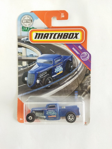 Matchbox 1935 Ford Pickup Camioneta Azul Highway 51/100