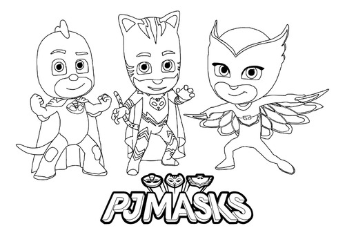 Kit Imprimible Pj Masks Pintar Colorear