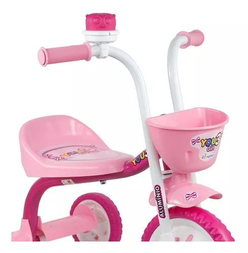 Triciclo Motoca Infantil Menina You Girl Rosa Nathor