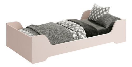 Cama Solteiro Evolutiva Zaki 2 Em 1 - Reller Cor Rosa Fosco Liso
