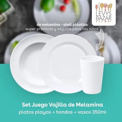 Platos y vasos de melamina sale