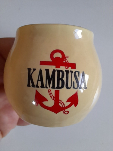 Antiguo Vaso Taza Cerámica Licor Kambusa Bonomelli Año 60
