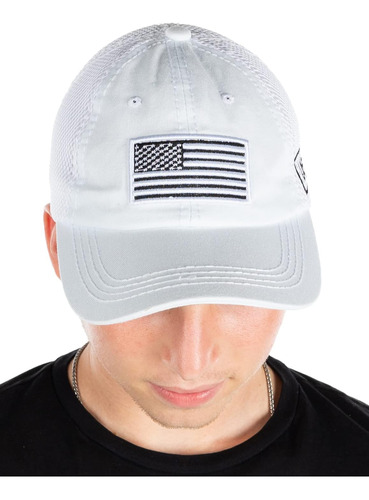 Gorra De Béisbol De Malla Con Parche De Bandera De Ee. Uu. P