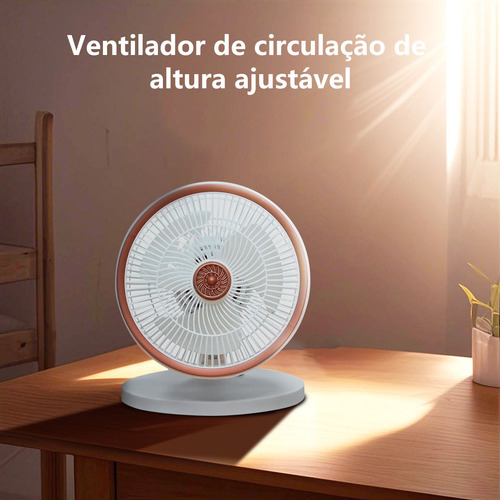 Ventilador DX10 100W Super Silencioso 127V – 4 Alturas e Inclinação Ajustáveis, 3 Velocidades, Uso em Mesa ou Coluna, Cor Branca
