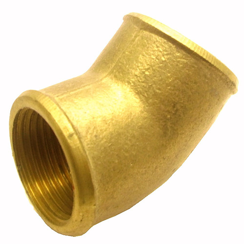 Imagem 1 de 1 de Cotovelo Latão Metal Amarelo 1/2 X 45 Graus Femea Rosca
