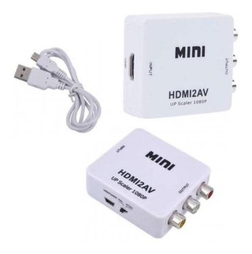 Mini Adaptador Conversor De Hdmi   P/ Rca Av Áudio Vídeo 