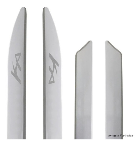 Imagem 3 de 5 de Friso Lateral Mitsubishi L200 2008-2021 Cinza
