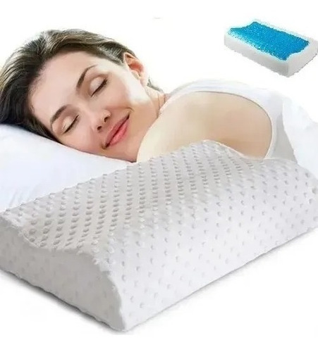 2 Almohadas Cervical Gel Ortopedic Memory Latex Indeformable