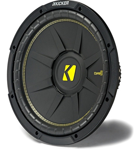 Subwoofer Kicker 12 PuLG 44cwcd124 600w Max Doble Bobina Color Negro/Amarillo