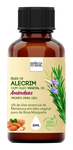 Óleo De Alecrim Com Amêndoas 30ml - Pronto Para Uso