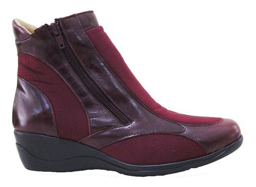 Botas Cuero Mujer Neoprene Combinado 991. Marca Descansito