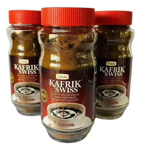 Cafe Kafrick Swiss Sin Cafeina 3 Frascos De 150 Gr