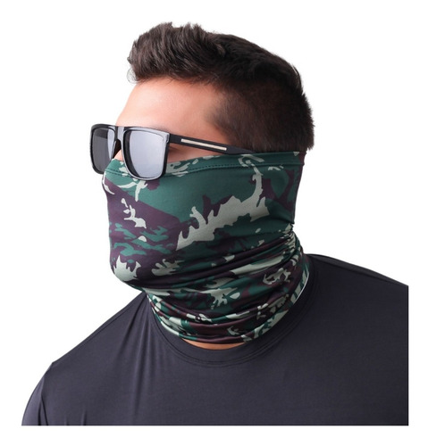 Buff Bandana Ciclismo Pesca  Uv50 Estampa Camuflado Exército