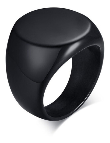 Anillo De Hombre Black Titanio Circular Moda 2020