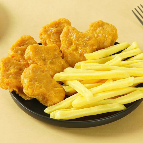 1 Juego De Patatas Fritas Falsas Modelo Pollo Frito Artifici