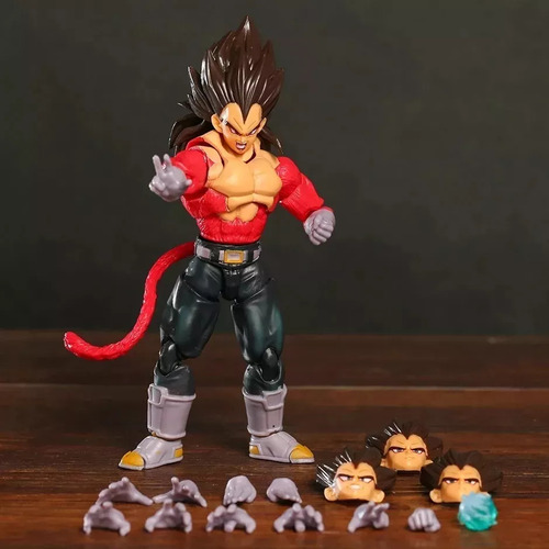 Figura Shf Ssj4 Vegeta Dragon Ball Gt, Boneco De Ação, Jarro