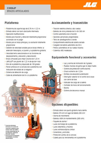Brazo Pluma Articulada - JLG - E300ajp