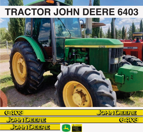 Kit Calcomanías Para Tractor John Deere 6403