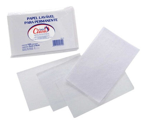 Papel Lavavel Para Permanente Com 100 Unidades - 1 Pacote