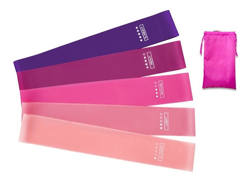 Ligas De Resistencia Set 5 Bandas Para Ejercicio Yoga Gym
