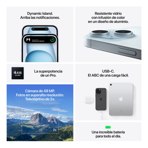 Apple iPhone 15 128 Gb Amarillo Open Box (Reacondicionado)