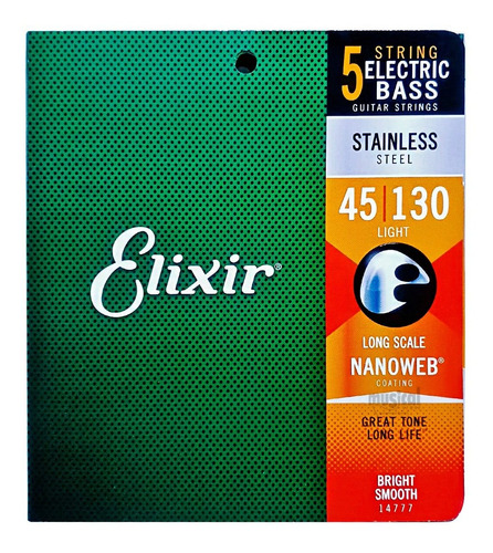 Encordoamento Elixir Contrabaixo Light 5 Cordas 045.130