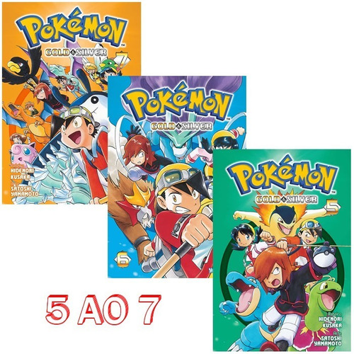 Pokémon Gold & Silver 5 Ao 7! Mangá Panini! Novo E Lacrado!