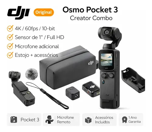 Dji Osmo Pocket 3 Creator Combo 4k Black | MercadoLivre