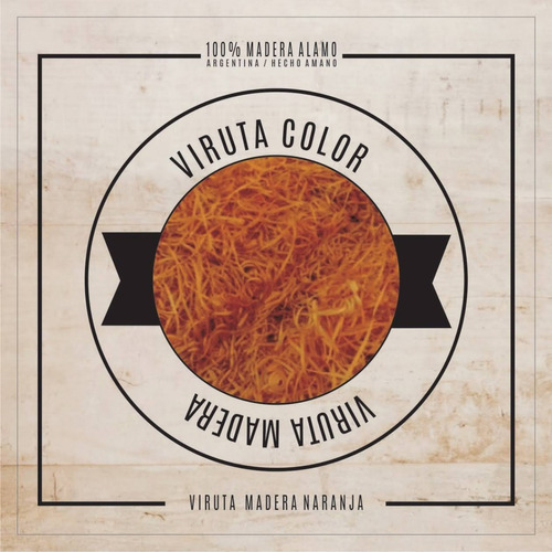 Viruta De Madera Color Naranja X 1 Kg