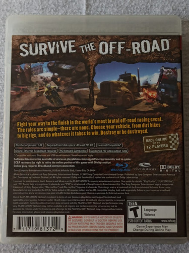 Motorstorm Ps3 Playstation 3 Original Físico (Usado)