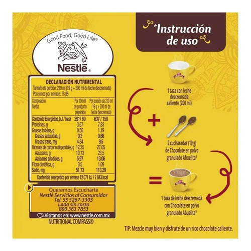 Chocolate Abuelita Granulado 360 G 6 Pzas