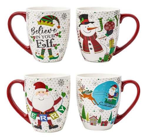 Dusvally Taza De Cafe De Navidad, Taza De Ceramica, Taza De