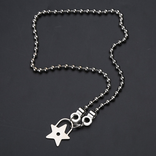 (a) Collar Con Colgante De Estrella Y Sonrisa Para Mujer, Ni