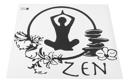 Adhesivo De Pared Con Patrón De Yoga Zen, Calcomanía De Medi