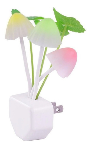 Lampara Led De Colores Hongo Sensor De Luz Automatica Noche