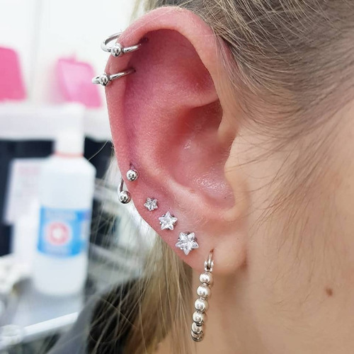 Piercing Set X 3 Escala De Estrellas Piercing Argentina ®