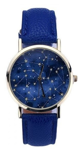 Relógio Constelação De Pulso Azul - 24cm