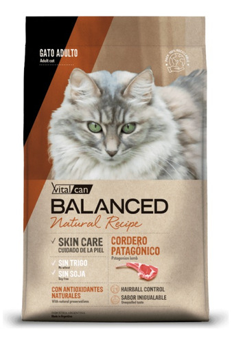 Vitalcan Balanced Natural Recipe Gato Cordero X 15 Kg