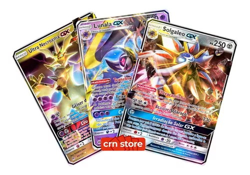 Carta Pokémon Lendário Solgaleo Gx Rainbow Sol E Lua