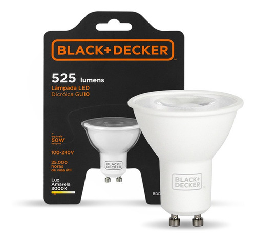 Lampadas Led Dicroica Mr16 Gu10 7w 2700k Dimer - B+d