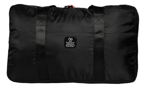 Duffle Bag Unisex Cloe Plegable Mediana Color Negro