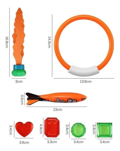 19 Piece Diving Toy Set With Ring