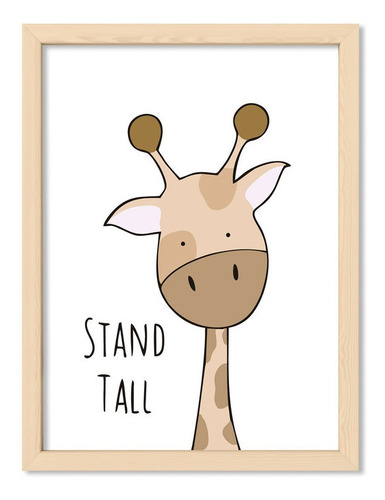 Cuadros Decorativos 30x40 Chato Natural Stand Tall Giraffe