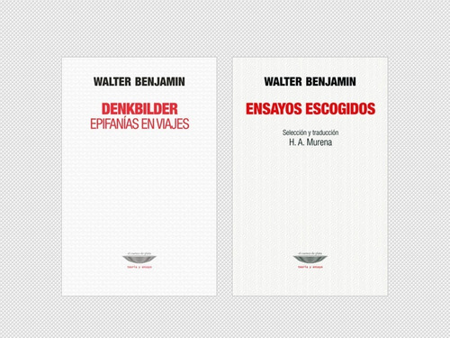 Libros Benjamin X 2 - Ensayos Escogidos / Denkbilder 