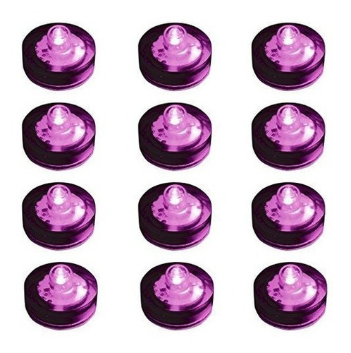 Lumabase 68112 12 Cuentas Sumergibles Luces Led Color Morado