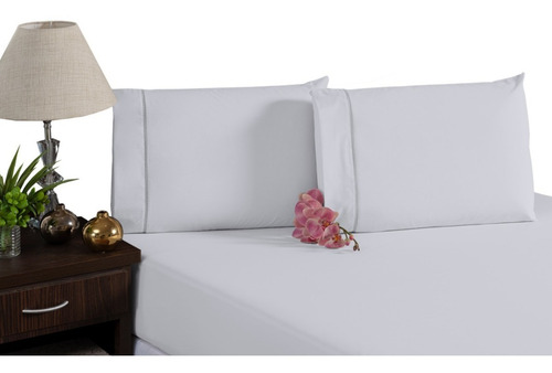 Jogo De Cama 100% Algodao Percal 200 Fios Casal Queen