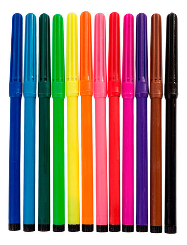 Canetinhas Coloridas Hidrográfica 12 Cores Leo & Leo